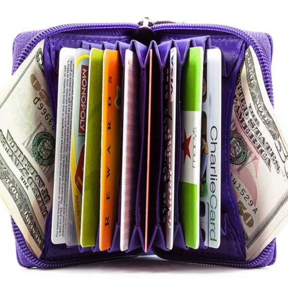 Big Skinny Polka Accordion card case, brand new, in teal blue - Picture 11 of 11